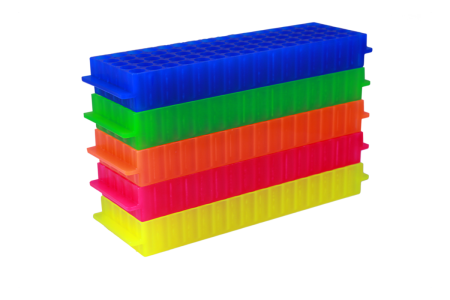 StarRack 80 polypropylene fraction collection rack, Neon Mixed StarRack 80 polypropylene fraction collection rack, Neon Mixed